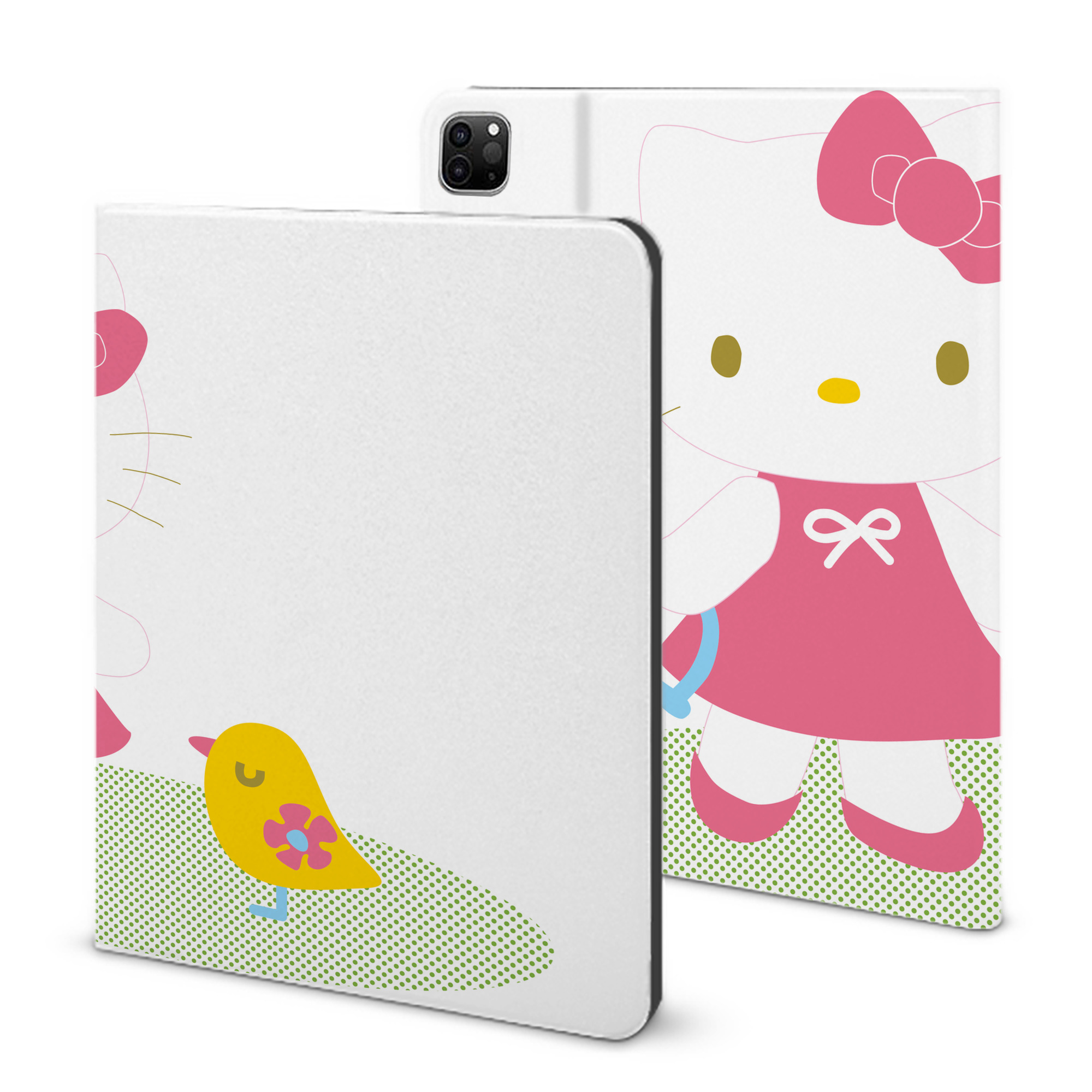 （画像用） Hello Kitty ハローキティ IPad ケース ブック型 PUレザー TPU 耐衝撃 軽量 薄型 ペン収納なし 全面保護 IPad 各モデル対応